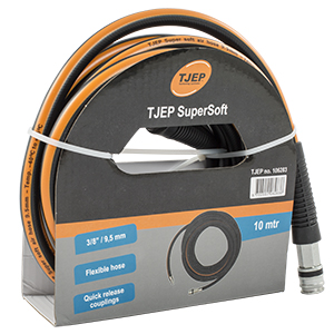 TJEP SuperSoft-Schlauch, 3/8", 10 m mit Nippel & Schnellkupplung